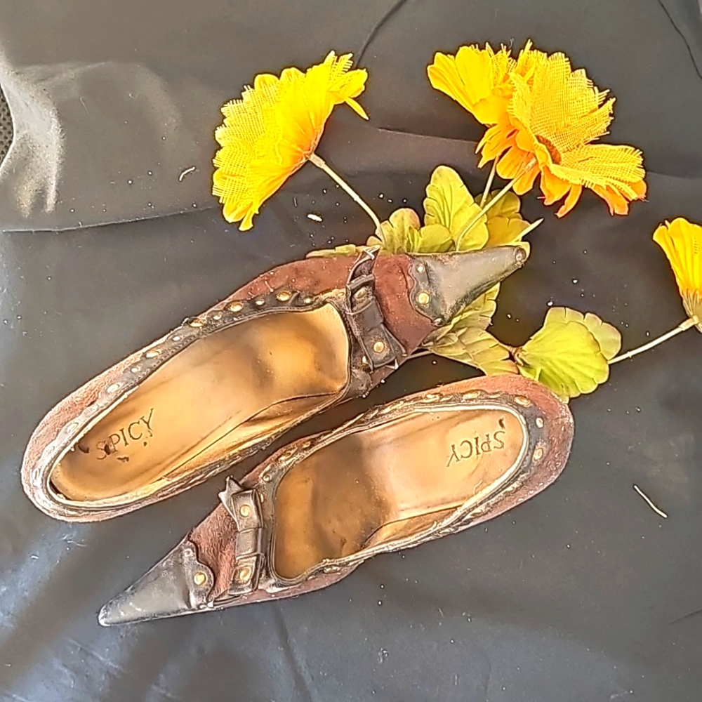 High Heel pointed brown shoe